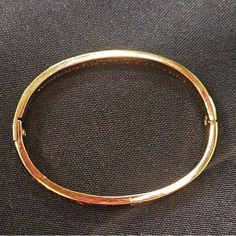 Aldo Cipullo Love Bracelet Gold Electrolated Open Bangle Bracelet Copyright 1970 - Picture 7 of 16